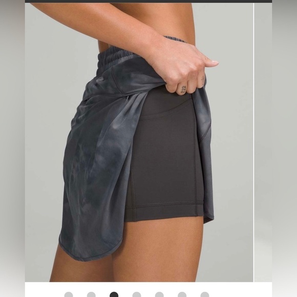 Lululemon Diamond Dye Pitch Grey Graphite Hotty Hot Size 4 Long High-Rise Skirt - Picture 8 of 12